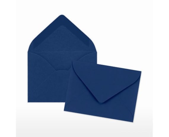Navy Mini Envelopes: 80lb Paper, Gift Card Size, Made in USA