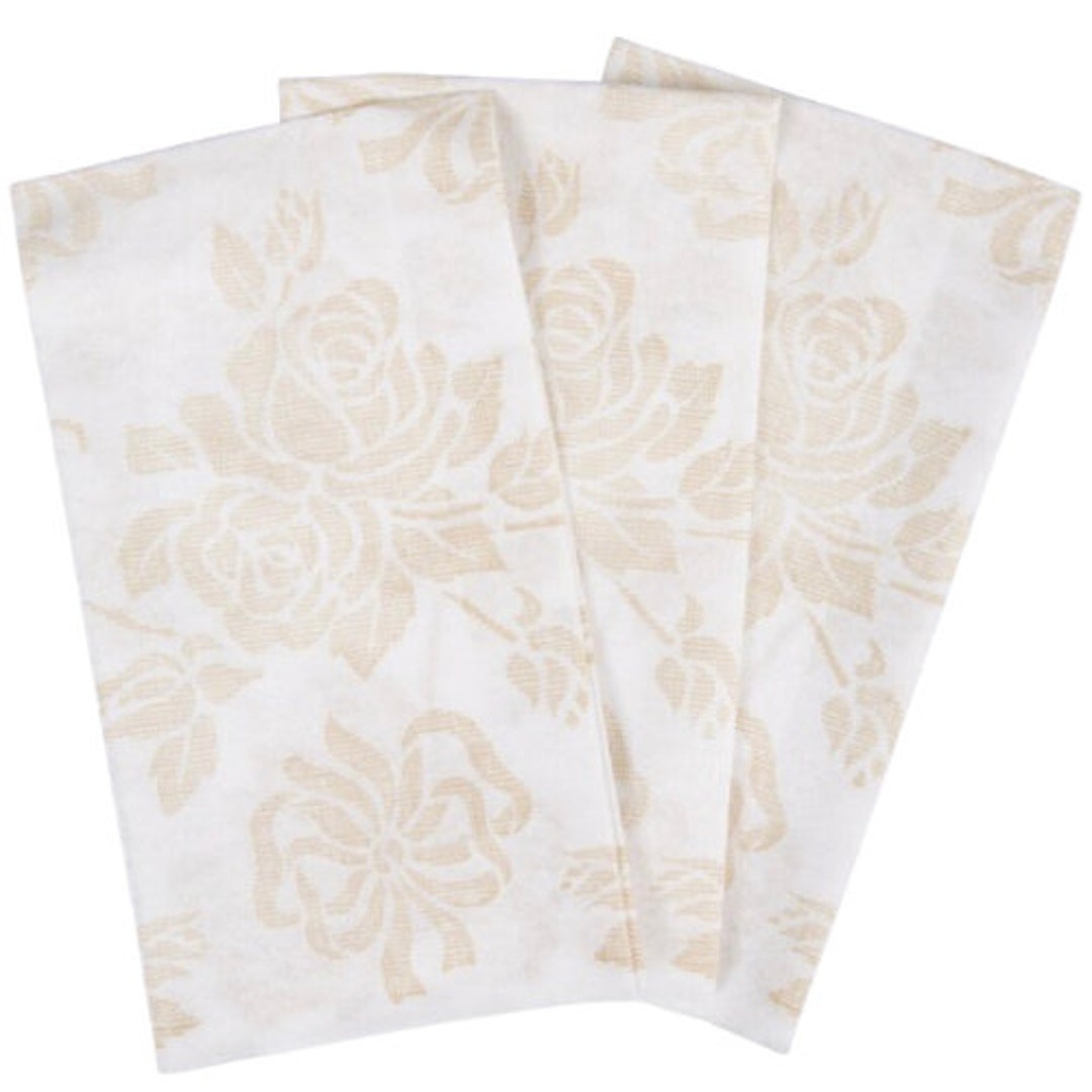 50ct Gold Linen Feel Disposable Napkin, Wedding Napkins, Dinner Napkins