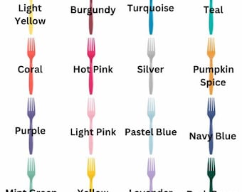 25-Piece Colorful Plastic Forks: Party Cutlery Set, Disposable Flatware
