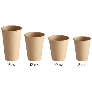 3-12oz Kraft Poly Hot Cups, Kraft paper cups, kraft coffee paper cups, Cups for Hot Beverages,Recycle Kraft Paper Cups,Disposable Paper Cups