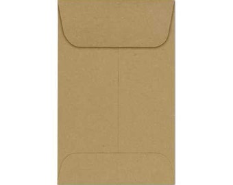 Seed Packet Envelopes, Small Brown Kraft Seed,Recycled Kraft Seed Envelopes,Brown Kraft Coin Envelopes,Seed Envelope Wedding Favors 3.5x6.5”