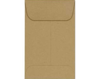 Seed Packet Envelopes, Small Brown Kraft Seed,Recycled Kraft Seed Envelopes,Brown Kraft Coin Envelopes,Seed Envelope Wedding Favors 3.5x6.5”