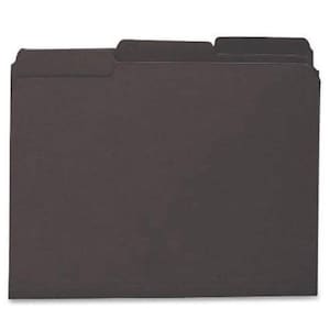 25CT Black Kraft Standard File Folder, Kraft file folder, Kraft Paper, Kraft Supplies, Stationary, Business, Folder, Recyclable, File Folder