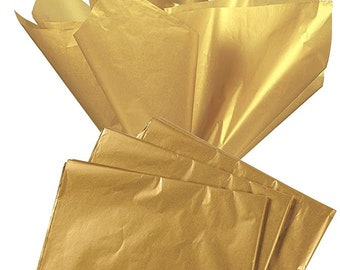 Papier de soie métallique doré, Papier de soie, Papier de soie en vrac, Emballage cadeau, Emballage, Papier de soie or, Emballage or, Emballage cadeau
