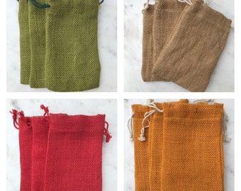 Burlap Favor Bags 4x6 Inch: Rustic Jute Gift Pouches, Handmade in USA