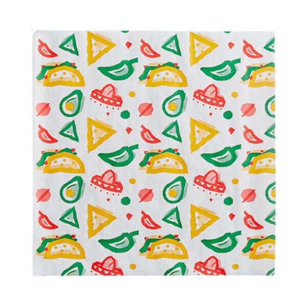 Deli Mexican ThemedDeli Paper,Greaseproof,Microwave Safe,Sandwich Wrapping Paper,Food Waxed Paper,Baking Wrapping,Packaging Sandwich Burrito