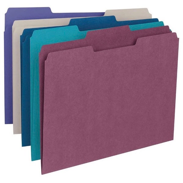 25CT Color Standard File Folder, Kraft file folder, Eco-Friendly, Kraft Paper, Kraft Supplies, Stationary, Business, Folders, Recyclable