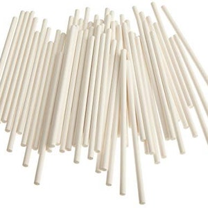 4-Inch White Lollipop Sticks,Paper Sucker Stick,Cake Pops Stick for Candy Melt,Dessert,Cake Pops,Chocolate and Cookie3mm image 1