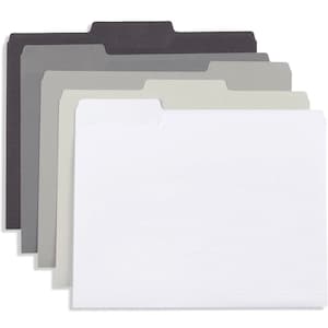 25CT Grayscale Standard File Folder, Kraft file folder, Eco-Friendly, Kraft Paper, Kraft Supplies, Stationary, Business, Folders, Recycle