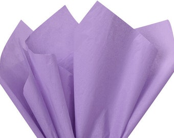 May include: A sheet of light purple tissue paper, folded and crumpled, showing its texture.