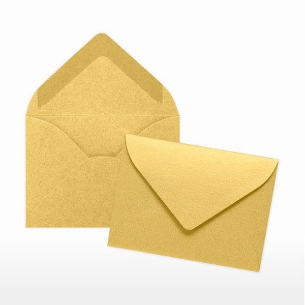 Metallic Gold Mini Envelopes, Mini Envelopes, Gift Card Envelopes, Gift Tags, Envelopes, Wedding Gift, Baby Shower, Birthday, Invitations