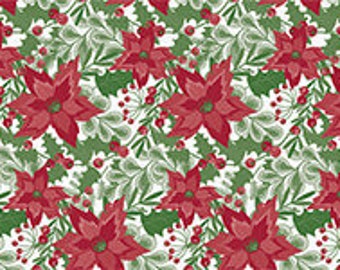 Papier de soie recyclé Christmas Botanical Design - Papier cadeau, emballage (20 x 30 pouces)