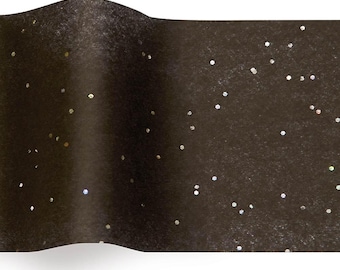 Black Glitter Recycled Tissue Paper - Gift Wrap, Packaging (20x30")