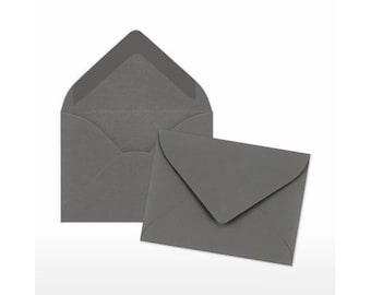 Gray Mini Envelopes: Gift Card, Tags, Notes - Made in USA