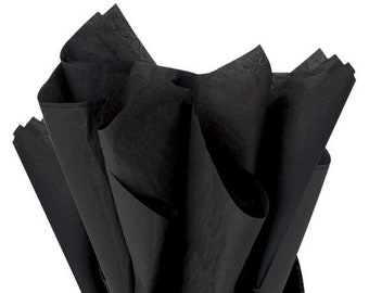 Black Tissue Paper - 20x30”,Gift Tissue Paper,Gift Packaging,Gift Wrap,Tissue Paper,Baby Shower Gift,Wedding Gift,Birthday Gift,Xmas Gift