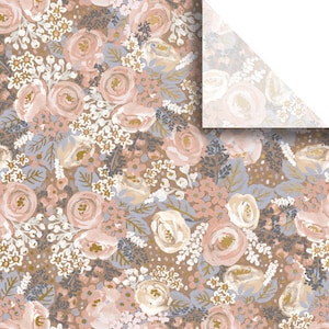 Floral Bouquet Print Tissue Paper-20x30&quot;,Design Tissue Paper,Gift Tissue Paper,Gift Packaging,Gift Wrap,Tissue Paper,Baby,Wedding,Birthday