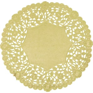 100Ct Gold Foil Lace Doily, Gold Foil Doily, Gold Metallic Foil Lace Paper Doilies, Gold Paper Doilies, Gold Chargers, Round Gold Placemats