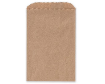 Recycled Brown Kraft Paper Treat Bags Eco-Friendly Party Favors 5x7”