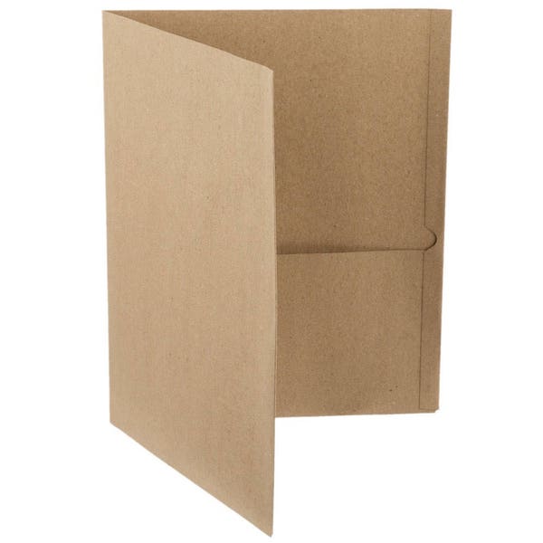 5 CT Kraft 2 Pocket Folder, Kraft folder, Eco-Friendly, Kraft Paper, Kraft Supplies, EcoFriendly Stationary, Stationary, Business, Folders