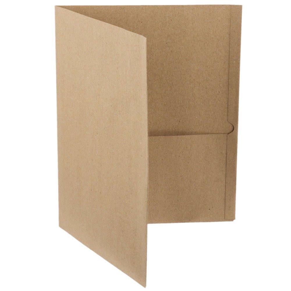 5 CT Kraft 2 Pocket Folder Kraft Folder Ecofriendly Kraft Etsy