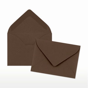 Chocolate Brown Mini Envelopes, Mini Envelopes, Gift Card Envelopes, Gift Tags, Envelopes, Wedding Gift, Baby Shower, Birthday, Invitations