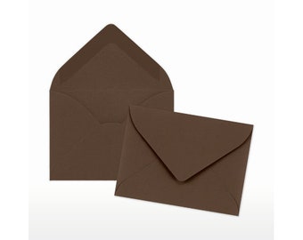 Chocolate Brown Mini Envelopes: Gift Card, Tags, Notes (2 11/16" x 3 11/16")