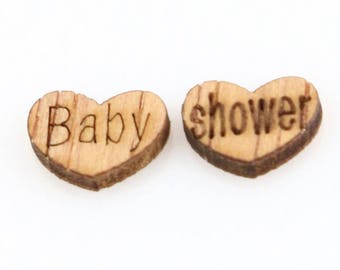 Confetti,Baby Shower Decor,Table Decor,Wood Confetti,Heart Wood Confetti,Baby Shower Decor,Baby Shower Confetti,Baby Shower