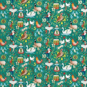 12 Days of Christmas tissue paper, gift present wrapping,retail store packaging,Xmas Tissue,Christmas Tissue Paper, Xmas Gift Tissue Paper