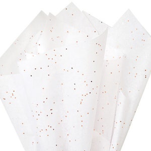 White Tissue Paper Glitter,20" x 30", Rose Gold Glitter Tissue Paper, Gift Bags,Rose Gold Sparkle,Gift Wrapping,Tissue Paper,Xmas,Graduation