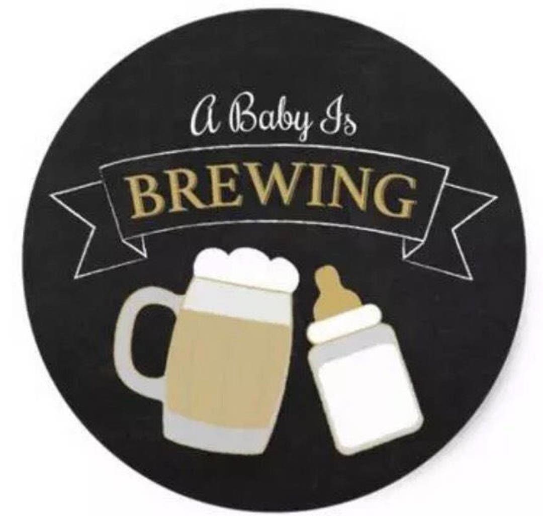 24 PCS A Baby Is Brewing Baby Shower Sticker Seals Scrapbook Supplies
