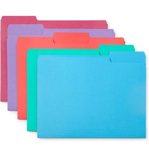25CT Gem Tone Standard File Folder, Kraft file folder, Eco-Friendly, Kraft Paper, Kraft Supplies, Stationary, Business, Folders, Recycle