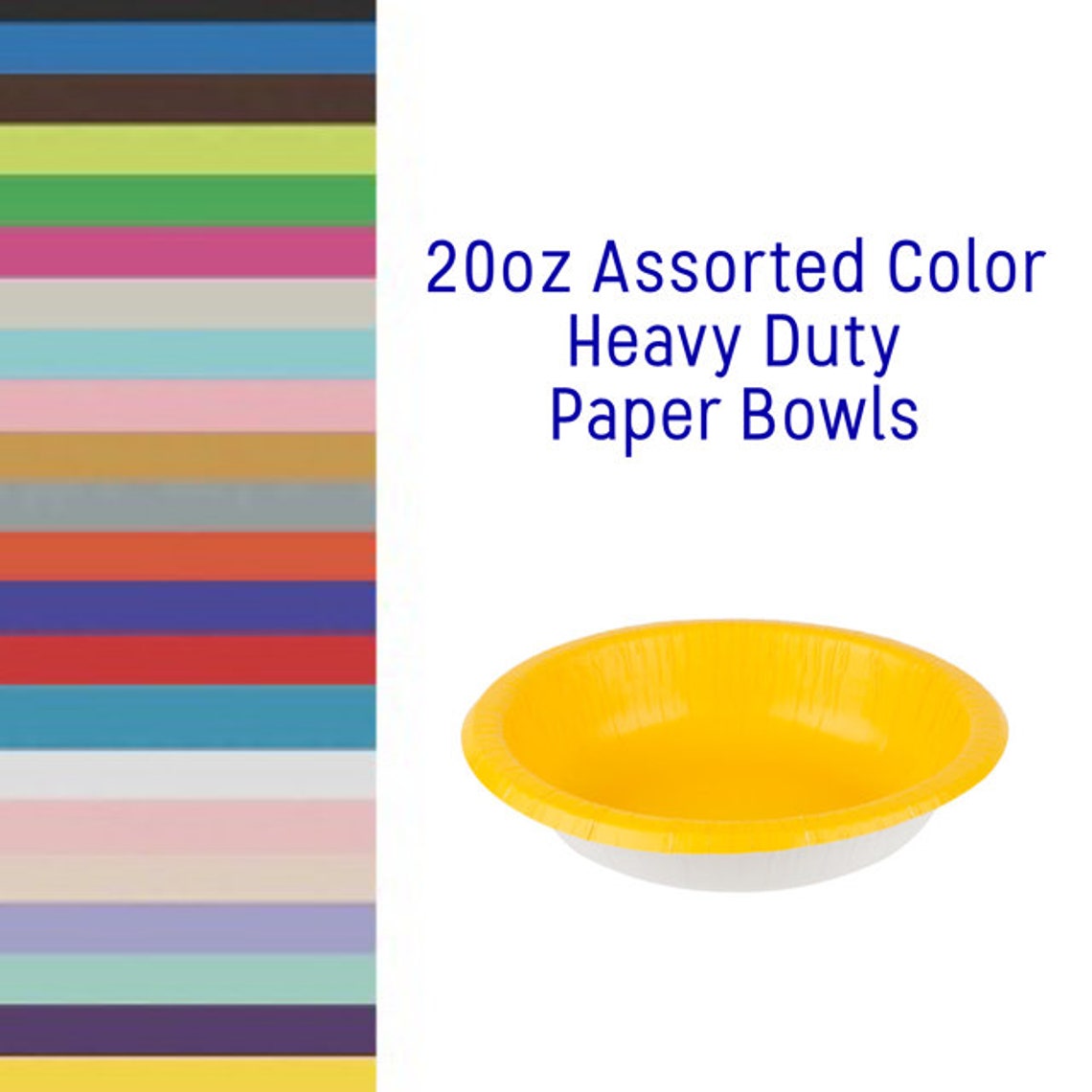 20ct 20oz Paper Bowls Paper Bowls Wedding Supplies Party Etsy
