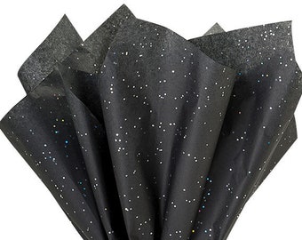 Black Tissue Paper Glitter,20 X 30, Black Glitter Tissue Paper, Gift Bags,  Black Sparkle, Gift Wrapping, Tissue Paper, Xmas, Graduation 