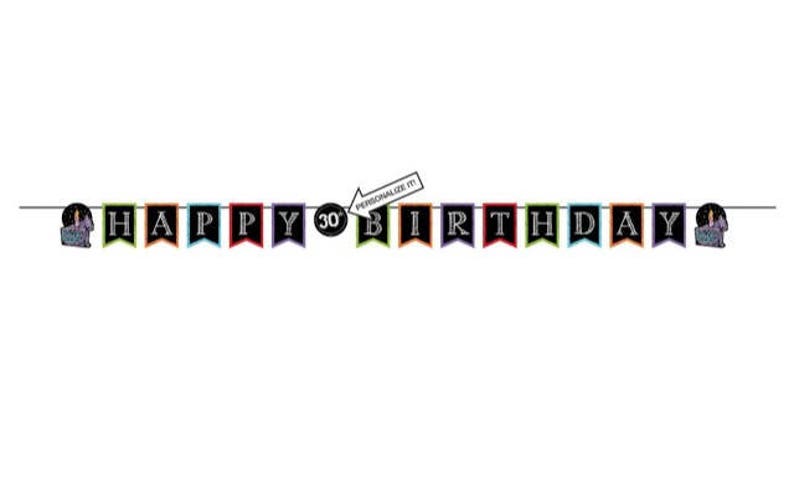 Happy Birthday Banner Birthday Banner Party Decor Banners Etsy