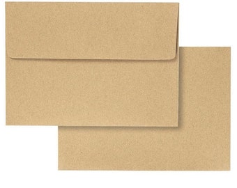 A7 Kraft-Umschläge, 5,25 x 7,25 Zoll, Kraft, Umschläge, Kraft-Umschläge, Briefpapier, Kraftpapier, rustikal, Bürobedarf, Party, Hochzeitseinladung