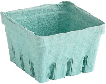 Green Molded Pulp Berry / Produce Basket, Berry Boxes made from Recycled Pulp - Perfect for a spring or summer wedding