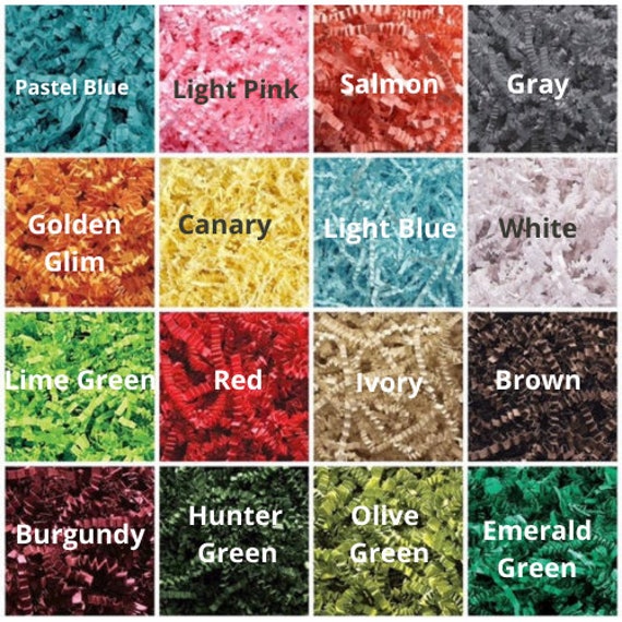 4oz Handmade Crinkle Paper Shred, Shredded Paper Filler