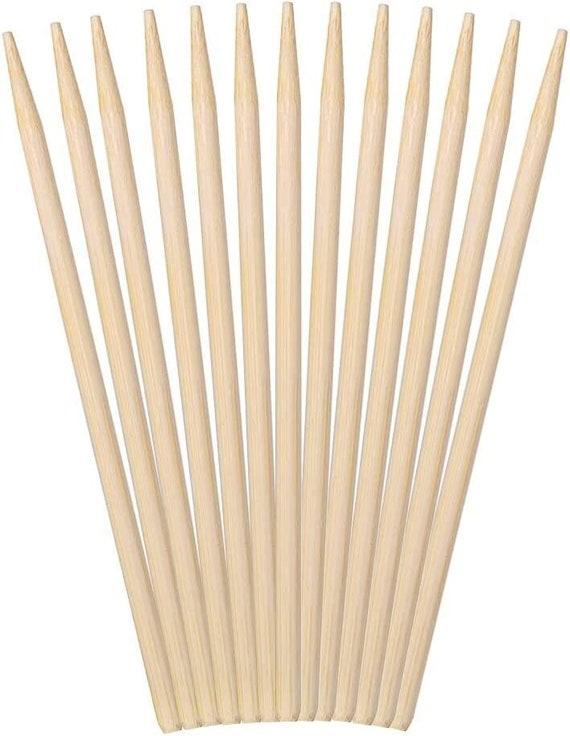 5 Inch Candy Apple Sticks-5mm Thick Natural Semi Point Bamboo 