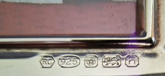 ヴィンテージ ホールマーク付き スターリングシルバー フォトフレーム