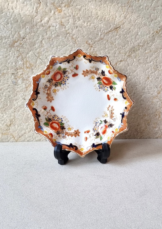 Vintage Japanese Manto Ware Scalloped Edge Porcel… - image 1