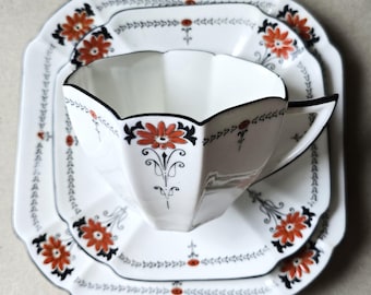 シェリー ワイルドフラワー ティーカップ トリオ オレアンダー