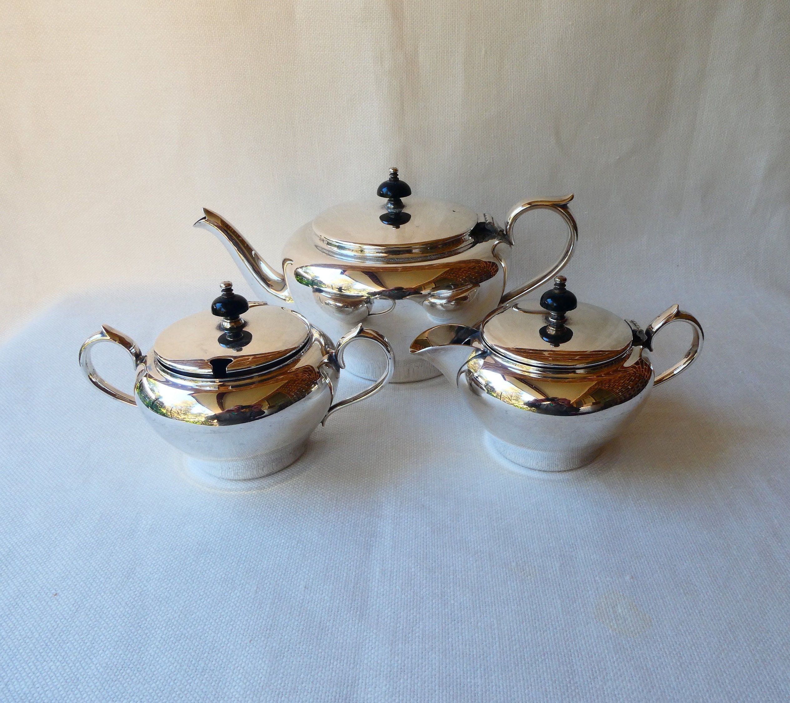 Vintage Art Deco EPNS Silver Plate Cambridge Plate Three Piece Etsy