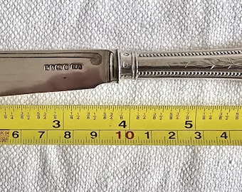 アンティーク ビクトリア朝 ホールマーク付き 純銀製 バターナイフ