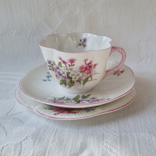Vintage Shelley Dainty Blue Tea Cup Fine Bone China England Etsy
