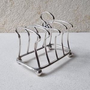 Antique Edwardian Hallmarked Sterling Silver Toast Rack Chester 1904 Vale Bros