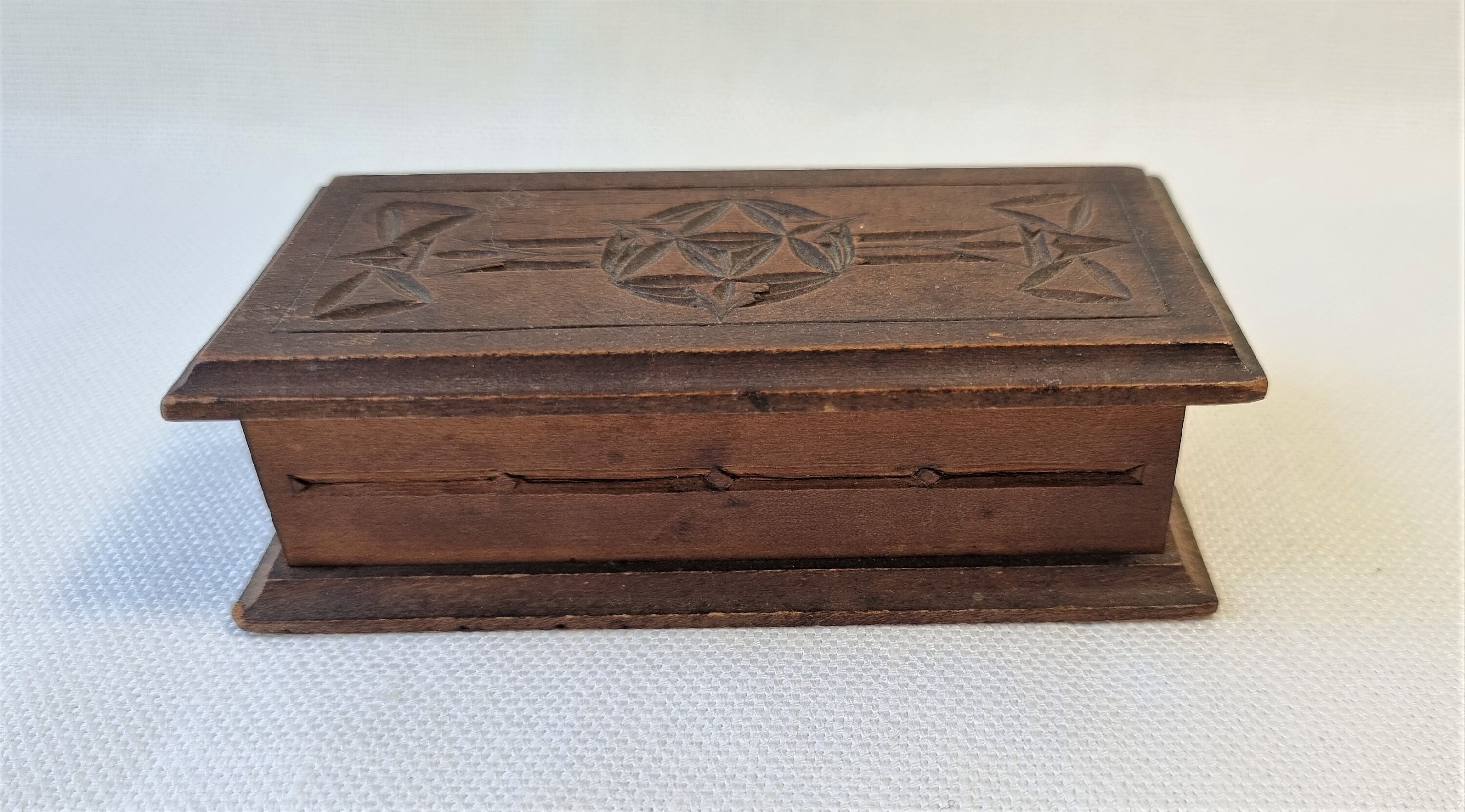 Antique Carved Wooden Postage Stamp Box Vintage & Collectable Etsy