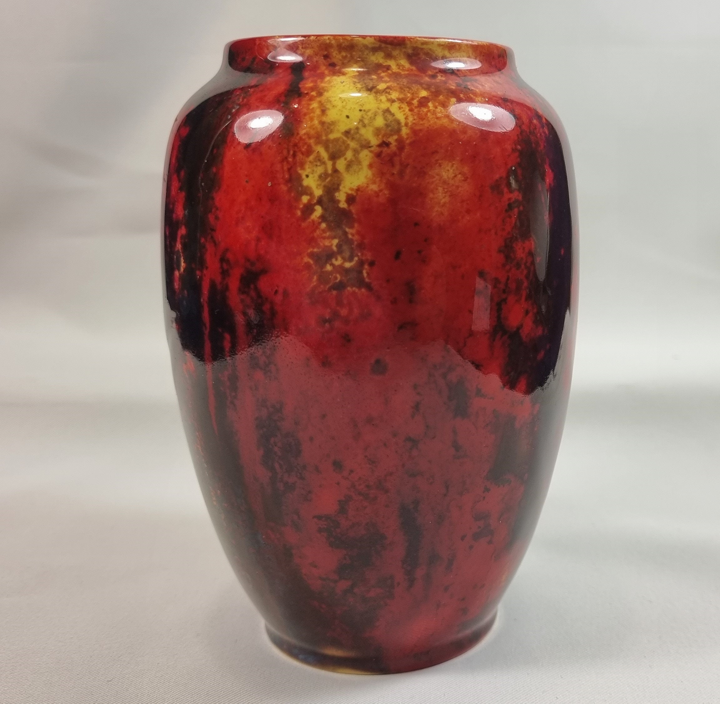 Vintage Royal Doulton Flambe Vase Signed Noke Etsy