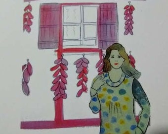 Livre d'aquarelles Le Pays Basque - Basque country in watercolours by Lodya