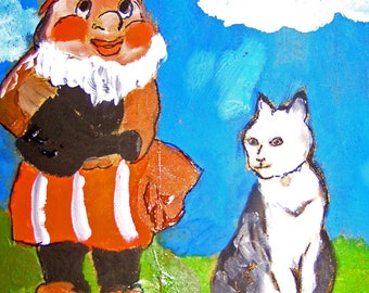 Painting the cat and the dwarf