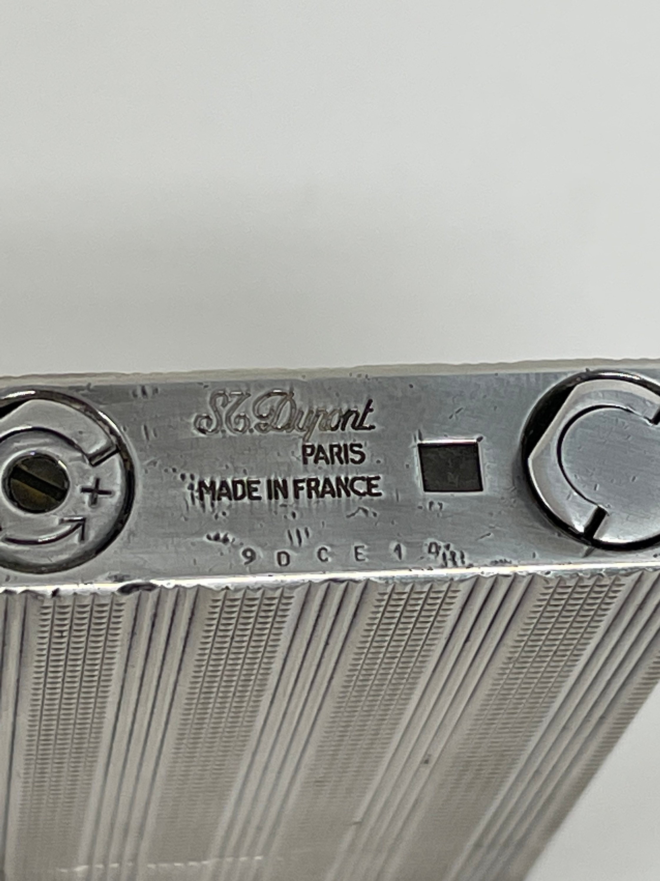 Vintage Silver Dupont Lighter With Stripes Rare Silver Dupont Etsy